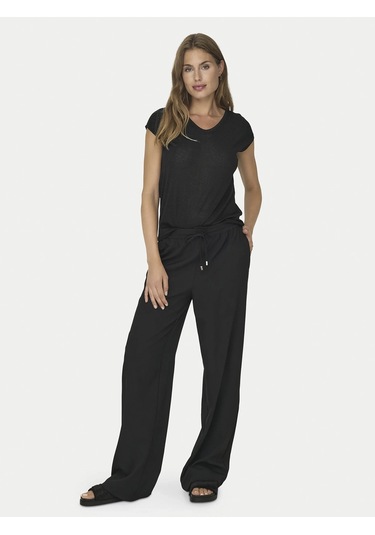 Only 15136069 V Yaka Kolsuz Kadin Body - Siyah Siyah
