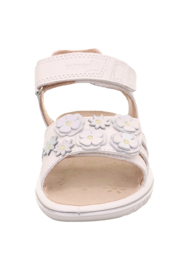 Superfit Sparkle Kız Çocuk Sandalet Çiçekli - Açık Krem 009019-1000