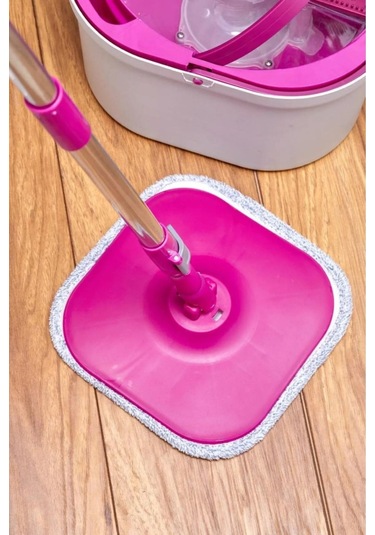 Çift Kovalı Otomatik Mop Temizlik Seti Temiz & Kirli Su Ayrışmalı, Kendini Sıkan Mikrofiber Paspas