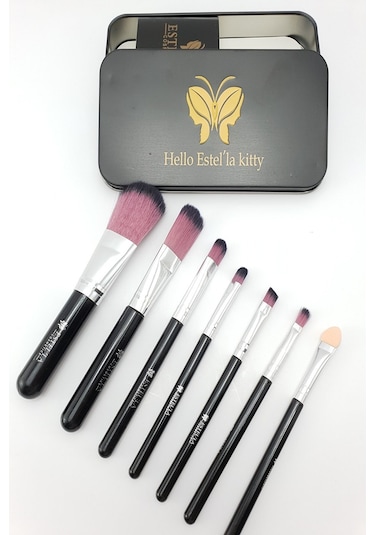 Estella Siyah Cosmetichane 7li Makyaj Fırçası FZ-03033