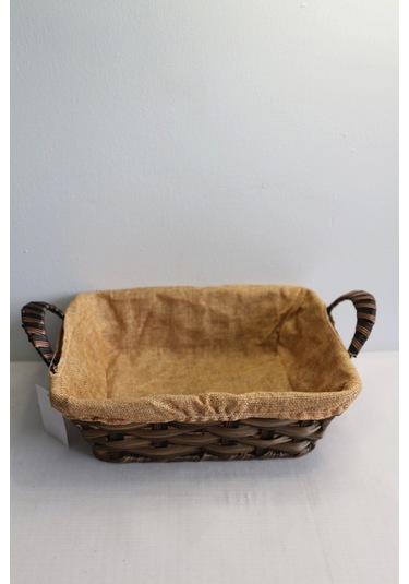 Clk Dıkdörtgen Kumaslı Hasır Sepet 24 25 8,5 1045 Beyaz