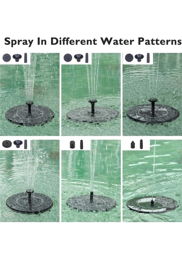 13cm Güneşçi Su Çeşmesi Havuzu Açık Kuş Banyosu Güneş Enerjili Çeşme Yüzen Su, Boyut:13 Cm