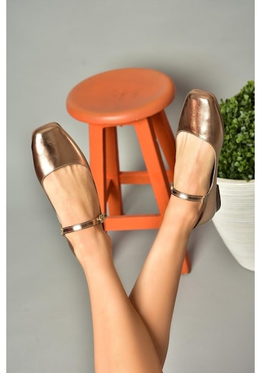 Fox Shoes S726252508 Bronz Rugan Kadın Babet Bronz