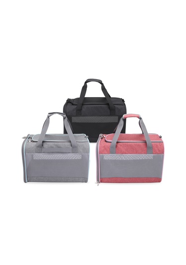 Samdoo Küçük Evcil Hayvan Taşıma Çantası - Nefes Alıcı Mesh - Çoklu Taşıma Seçeneği - Katlanabilir - Araba Tekerleği Güvenliği - Pembe 15kg Yük