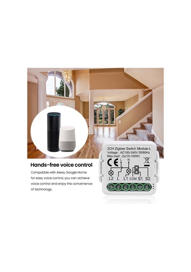 Teltree Tuya Zigbee Akıllı Anahtar Modülü - 2 Yollu Uzaktan Kontrol, Zamanlayıcı Ve Ses Komutu İle Ev Otomasyonu 1-gang