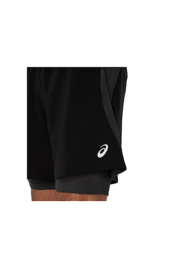 Asics Road 2n1 7ın Short Erkek Siyah Gri Şort 2011d246-001 Siyah