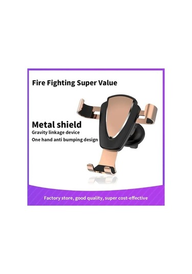 Tongxida Gold Metal Gravity Auto Phone Holder Car Air Vent Clip Car Mount Hawksbill Case -