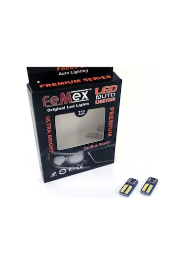 Femex Premium Beyaz Ampul T10 24 Smd 4014 Chip Mini Yassı Led Aktif Canbus