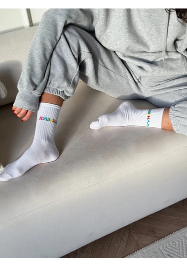 Nicenonice Yüksek Y2k Çoraplar Dudshnila 114792210 Beyaz
