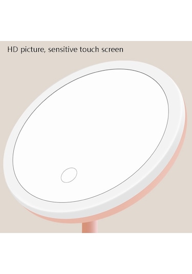 Sones Led Işık Dolgulu Makyaj Aynası Yurt Masaüstü Giyinme Küçük Ayna Kız Katlanabilir Ve Taşınabilir Ayna, Renk: Pembe Şarj Edilebilir Tek Işık