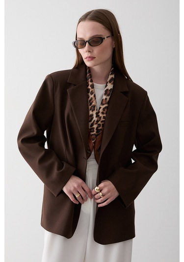 Kahverengi Blazer Ceket - 7619 Kahverengi