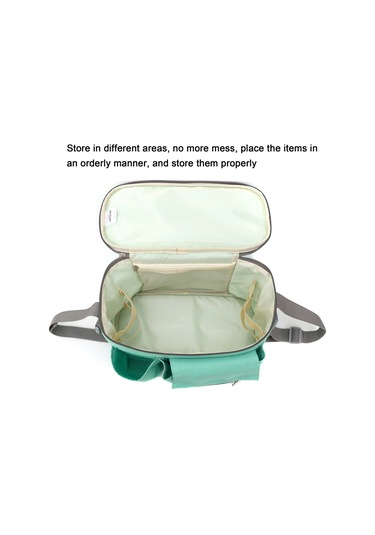 Vkemall Mavi Bebek Arabası Askılı Çantası - Çok Amaçlı Bebek Malzemeleri Depolama Torbası, Oxford Kumaş, Sıkıcı Tasarım Mavi