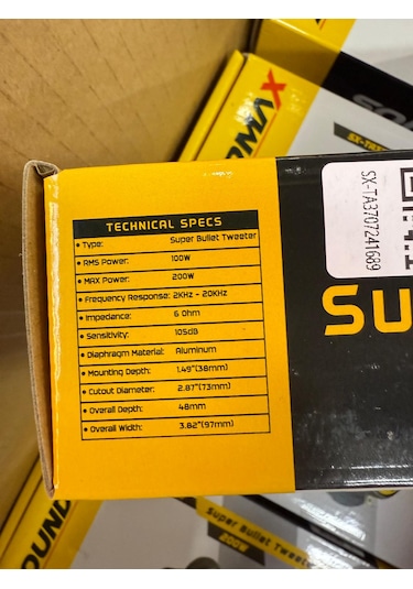 Sx-ta37 Çifti 400wat-200w Rms 10 Cm Dome Tweeter Tiz Yeni Model