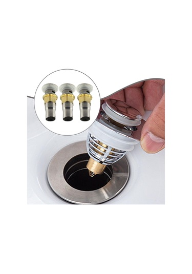 Suntek 3 Parça Lavabo Gider Tıkacı Silikon Conta Sağlam Stil A