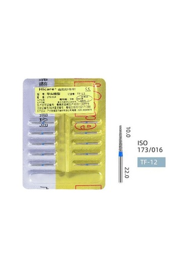 Tf-12 Kaliteli Diş Elmas Burs Diş Diş Parlatma Kiti Yüksek Hızlı El Aleti Ucu Elmas Bur