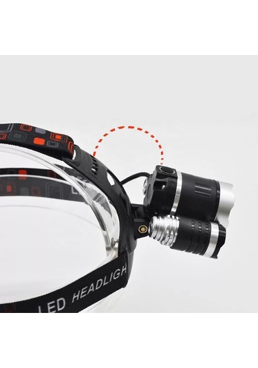 3 Başlıklı Şarjlı Kafa Feneri Wt-256 Renkli Çok Renkli