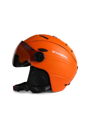 Moon Turuncu Kayak Kaskı Ayrılabilir Buğu Önleyici Gözlüklü Kalıp Y18474c-l L Turuncu