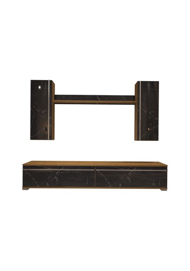 Decoraktiv Eko 7 Mdf Std Tv Ünitesi Tv Sehpası Pera - Siyah Mermer