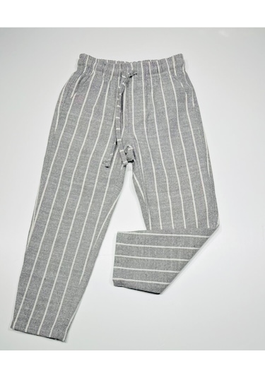 Ceketli 3 Lü Erkek Çocuk Takım Elbise Keten Pamuklu Ceket Pantalon Tişört Gri