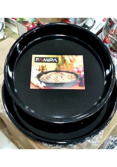Emaye Fırın Tepsi Seti 34/38/42 CM Boylarda 3 Tepsi Siyah