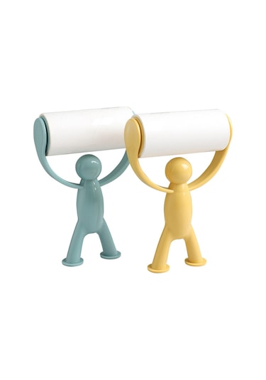 Homyl 2 Parça Yapışkan Lint Rulo Yedekler Köpek Saç Sarı Sarı