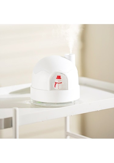 Zay-h006 Plug-in Kardan Adam Nemlendirici Gece Lambası Usb Dilsiz Sevimli Masaüstü Hava Mini Atomizer Hava Nemlendirici Beyaz