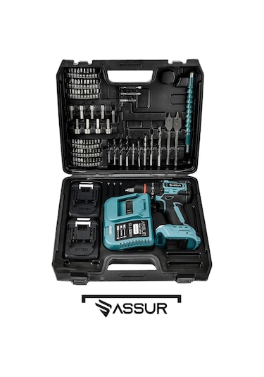 Assur ASR131 21V Darbeli Şarjlı Matkap Vidalama Mavi