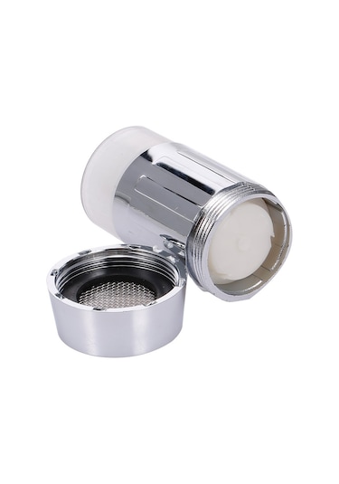 Lemestar Led Su Krani Aydınlatması - Su Akımı İle Çalışır - Sıcaklık Sensörlü Kırmızı, Yeşil, Mavi Renk Değişimi GÜMÜŞ