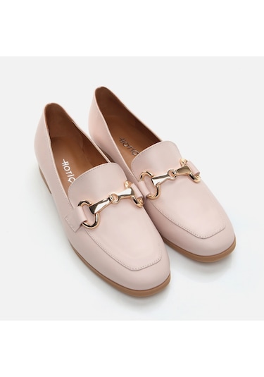 Hotiç Hakiki Deri Pudra Kadın Loafer 01ayh285080a700 Pudra