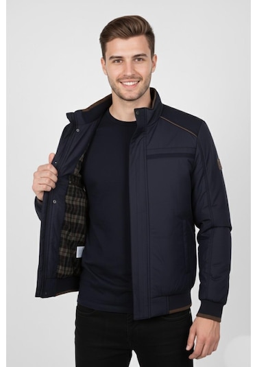 Erkek Hakim Yaka Spor Mont 85103 Bgl-st04881 Lacivert