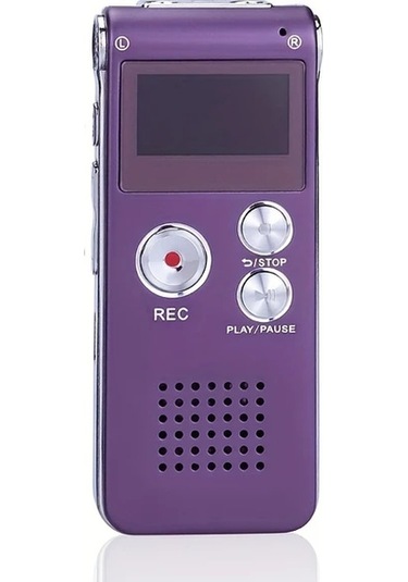 Elmpaly 8gb Mor Ses Kaydedici Ekranlı Ses Çalar Öğrenci Toplantı Şarjlı