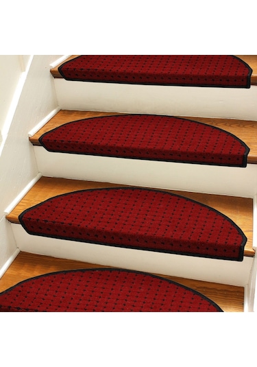 Kırmızı Kendinden Yapışkanlı Merdiven Basamak Paspası / Halısı (307186509)