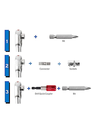 1/4 Mini Bits Cırcır Kol Ve Lokma Adaptör