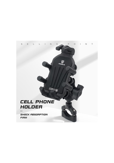 Sones Açık Hava Motosiklet Alüminyum Alaşımlı Darbe Emici Cep Telefonu Tutucu Gidon Modeli