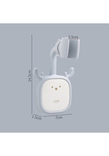 Primepickings Gri Oyorefd Yaratıcı Ayarlanabilir Banyo Duş Başlığı Tutucu Kanca İle Duvara Monte Duş Baş 2 Katlı Gri