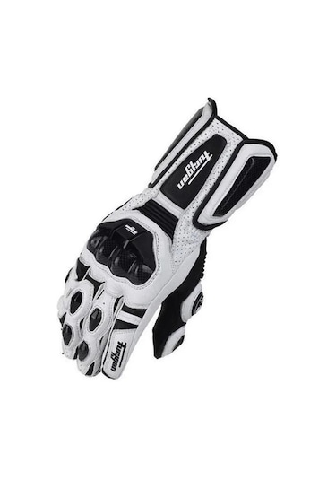 Ambition Motosiklet Enduro Yarış Eldiveni Beyaz