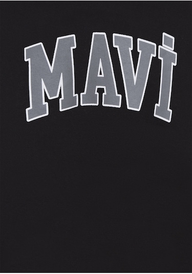 Mavi - Mavi Logo Baskılı Kapüşonlu Siyah Sweatshirt 6610110-900 Siyah