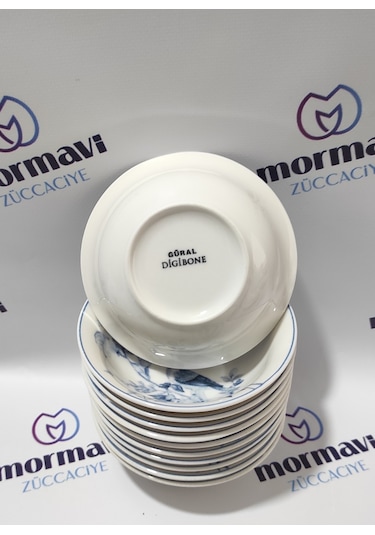 Güral Porselen Kuş 12 Adet 14 Cm Çorba Kase