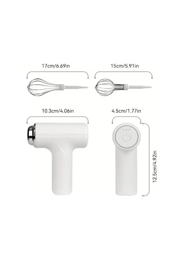 Awesomestore Mor Usb Şarjlı Kablosuz El Mikseri Çırpıcı Taşınabilir Profesyonel Mutfak Aleti Diğer