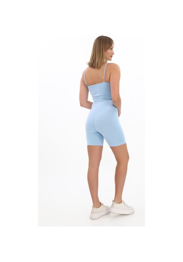 Penyebizden İnce Askılı Body Tulum -açık Mavi