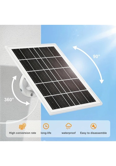 1 Bilgisayar 8w Yüksek Verimli Güneş Paneli, Mikro Usb Ve Usb-c Bağlantıları - Ip65, 360 Ayarlanabilir Montaj, 298.7cm Kablo, Güvenlik Kameraları, Kapı Zilleri, Yaban Hayatı İzleyicileri 1 Bilgisayar 8w Yüksek Verimli Güneş Paneli, Mikro Usb Ve Usb-c Bağlantıları - Ip65, 360 Ayarlanabilir Montaj, 298.7cm Kablo, Güvenlik Kameraları, Kapı Zilleri, Yaban Hayatı İzleyicileri