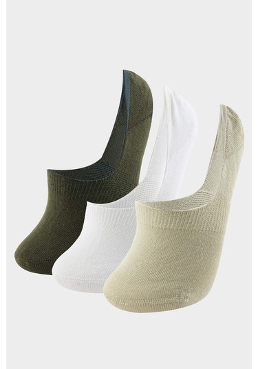 Defacto Kadın Görünmez 3lü Pamuklu Babet Çorap T6922aznsgn157 Yeşil