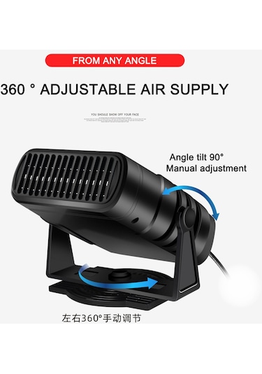 12v Girişli Oto Araç Isıtıcı Cam Buğu Çözücü Fan