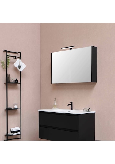 Meriç Dekoratif Led Banyo Aplik 30cm Siyah - 3000k Gün Işığı Siyah