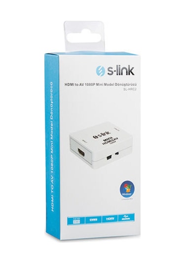 S Link Sl Hrc2 Hdmı To Av Rca 1080P Mini Dönüştürücü