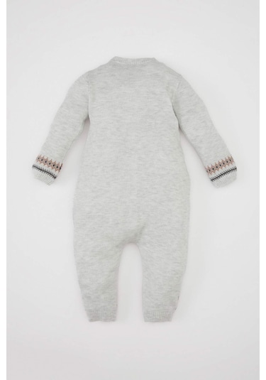 DeFacto Erkek Bebek Yenidoğan 2'li Takım Düğmeli Uzun Kollu Tulum Bere C9595A524AUGR503 Gri DeFacto Erkek Bebek Yenidoğan 2'li Takım Düğmeli Uzun Kollu Tulum Bere C9595A524AUGR503 Gri