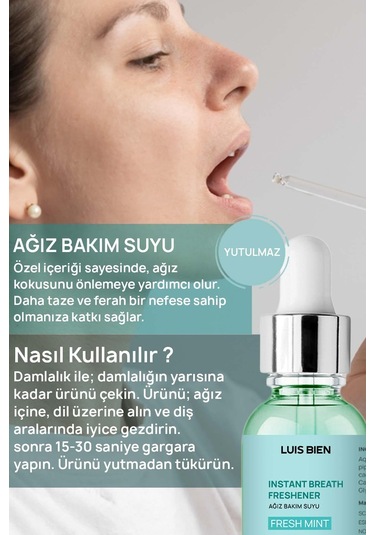 Luis Bien Ağız Bakım Seti Aktif Karbon Diş Tozu 50 G + Aktif Karbon Diş Macunu 75 ML + Naneli Ağız Bakım Suyu 30 ML