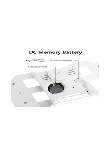 Youtek Beyaz Led Dijital Saat - 8 Karekter 3d Sayı, Usb Ve Dahili Pil, Duvar/üstü Oda Zamanlayıcı Diğer