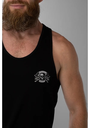 Valiants Skull Pamuklu Kafatası Baskılı Atlet 262535802 Siyah