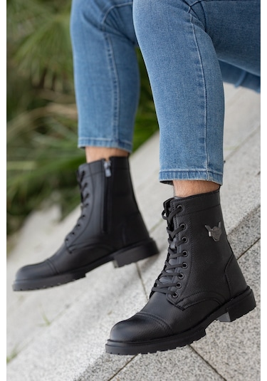 D0600 Su Ve Soğuk Geçirmez Kışlık Erkek Bot Siyah